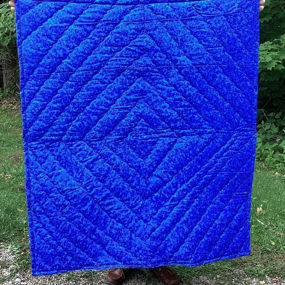 NWT. Hand Crafted Blue Butterflies Lap Quilt - Picture 11 of 16